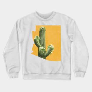 Arizona Saguaro Cactus Blossom Crewneck Sweatshirt